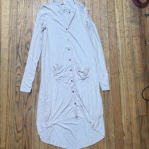 Elegant Cream post-maternity Button-Down Dress